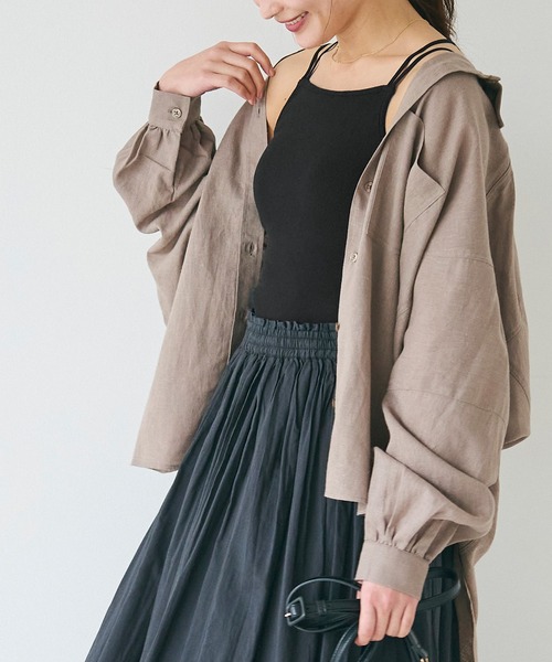 coca（coca）（コカ）の「カップ付き華奢紐キャミソール[外で着られるブラトップスOUT BRA]（キャミソール・レディース・ブラック/アイボリー/その他1・S/M/L）」の16枚目の写真