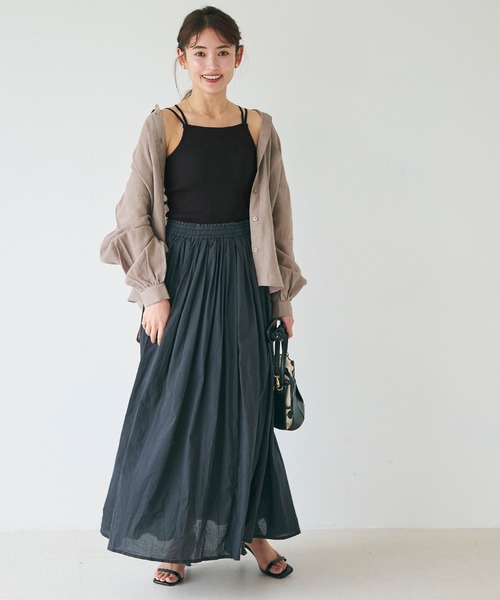 coca（coca）（コカ）の「カップ付き華奢紐キャミソール[外で着られるブラトップスOUT BRA]（キャミソール・レディース・ブラック/アイボリー/その他1・S/M/L）」の15枚目の写真