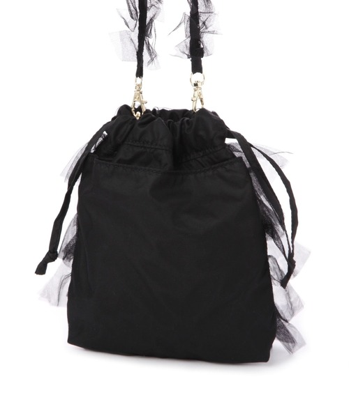 tiny tiny（ティニーティニー）の「チュールフリルチェーンショルダーバッグ[tiny tiny(ティニーティニー)]（ショルダーバッグ・レディース・ブラック/アイボリー/ピンク/グレー/レッド・0）」の10枚目の写真