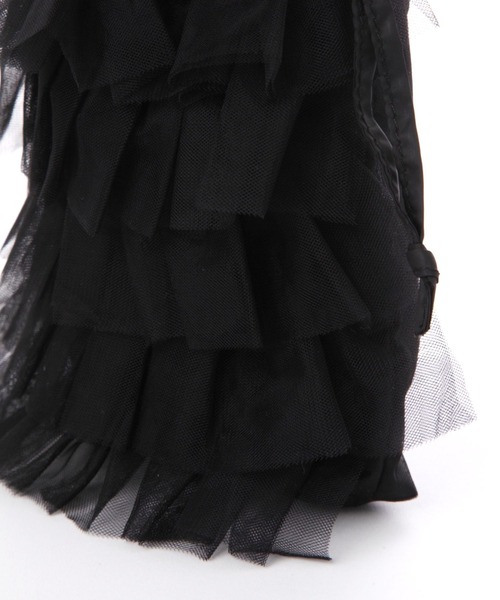 tiny tiny（ティニーティニー）の「チュールフリルチェーンショルダーバッグ[tiny tiny(ティニーティニー)]（ショルダーバッグ・レディース・ブラック/アイボリー/ピンク/グレー/レッド・0）」の12枚目の写真