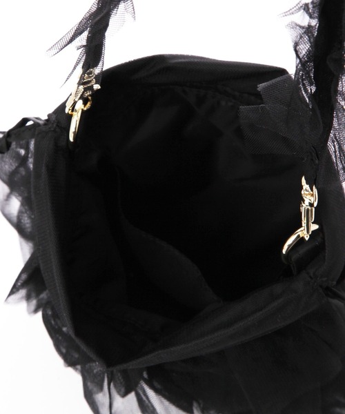 tiny tiny（ティニーティニー）の「チュールフリルチェーンショルダーバッグ[tiny tiny(ティニーティニー)]（ショルダーバッグ・レディース・ブラック/アイボリー/ピンク/グレー/レッド・0）」の14枚目の写真