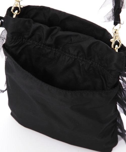 tiny tiny（ティニーティニー）の「チュールフリルチェーンショルダーバッグ[tiny tiny(ティニーティニー)]（ショルダーバッグ・レディース・ブラック/アイボリー/ピンク/グレー/レッド・0）」の15枚目の写真