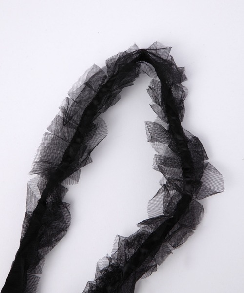 tiny tiny（ティニーティニー）の「チュールフリルチェーンショルダーバッグ[tiny tiny(ティニーティニー)]（ショルダーバッグ・レディース・ブラック/アイボリー/ピンク/グレー/レッド・0）」の16枚目の写真