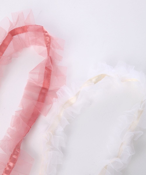 tiny tiny（ティニーティニー）の「チュールフリルチェーンショルダーバッグ[tiny tiny(ティニーティニー)]（ショルダーバッグ・レディース・ブラック/アイボリー/ピンク/グレー/レッド・0）」の19枚目の写真