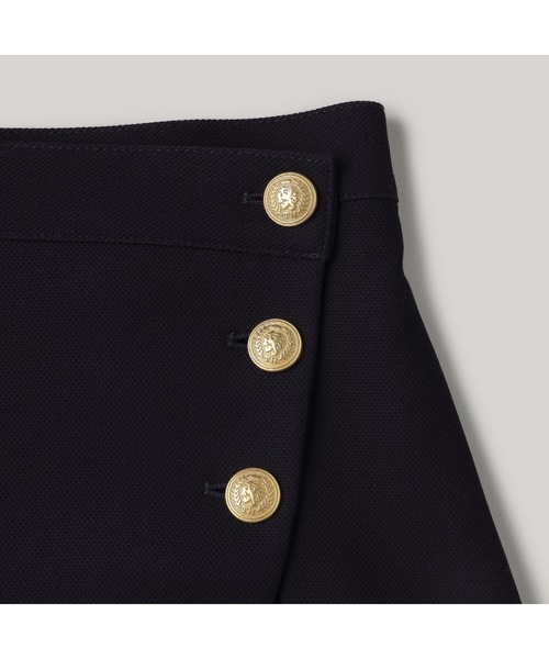 TOMMY HILFIGER（トミーヒルフィガー）の「ゴールドボタンミディスカート（スカート・レディース・ネイビー・34inch/32inch/36inch）」の9枚目の写真
