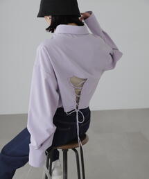 FREE'S MART | ◆バックレースアップショート丈シャツ(シャツ/ブラウス)