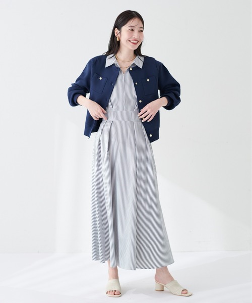 natural couture(ナチュラルクチュール)の「涼しげスキッパー衿お上品ワンピース(ワンピース・レディース・ブルー系その他/ブラック系その他/ブラック/ベージュ/サックスブルー/ピンク/グリーン/ブラウン/ボルドー・FREE)」の21枚目の写真