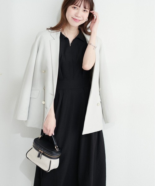 natural couture(ナチュラルクチュール)の「涼しげスキッパー衿お上品ワンピース(ワンピース・レディース・ブルー系その他/ブラック系その他/ブラック/ベージュ/サックスブルー/ピンク/グリーン/ブラウン/ボルドー・FREE)」の15枚目の写真