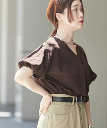 journal standard L'essage | 《追加》VISリネンVネックブラウス(シャツ/ブラウス)