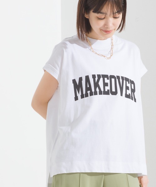 OMNES（オムネス）の「コットンベア天竺フレンチスリーブロゴTシャツ（Tシャツ/カットソー・レディース・ブルー系その他/モカ/ピンク/ライム/ホワイト系その他/ホワイト/ブラック系その他/ブラック・FREE）」の9枚目の写真