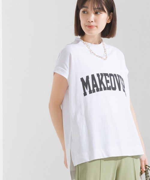 OMNES（オムネス）の「コットンベア天竺フレンチスリーブロゴTシャツ（Tシャツ/カットソー・レディース・ブルー系その他/モカ/ピンク/ライム/ホワイト系その他/ホワイト/ブラック系その他/ブラック・FREE）」の13枚目の写真