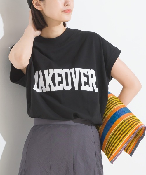 OMNES（オムネス）の「コットンベア天竺フレンチスリーブロゴTシャツ（Tシャツ/カットソー・レディース・ブルー系その他/モカ/ピンク/ライム/ホワイト系その他/ホワイト/ブラック系その他/ブラック・FREE）」の14枚目の写真