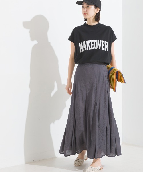 OMNES（オムネス）の「コットンベア天竺フレンチスリーブロゴTシャツ（Tシャツ/カットソー・レディース・ブルー系その他/モカ/ピンク/ライム/ホワイト系その他/ホワイト/ブラック系その他/ブラック・FREE）」の15枚目の写真