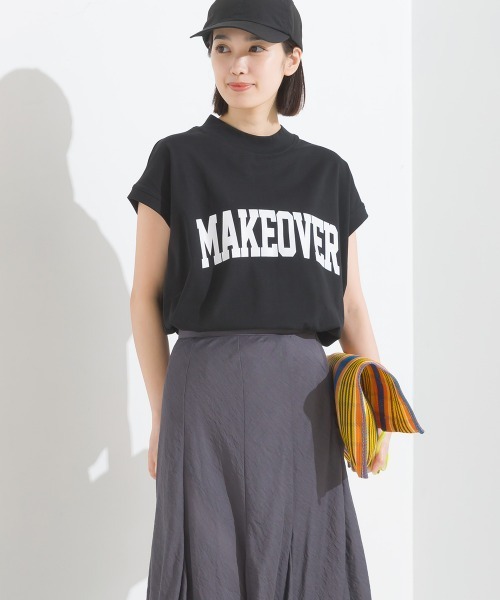 OMNES（オムネス）の「コットンベア天竺フレンチスリーブロゴTシャツ（Tシャツ/カットソー・レディース・ブルー系その他/モカ/ピンク/ライム/ホワイト系その他/ホワイト/ブラック系その他/ブラック・FREE）」の18枚目の写真