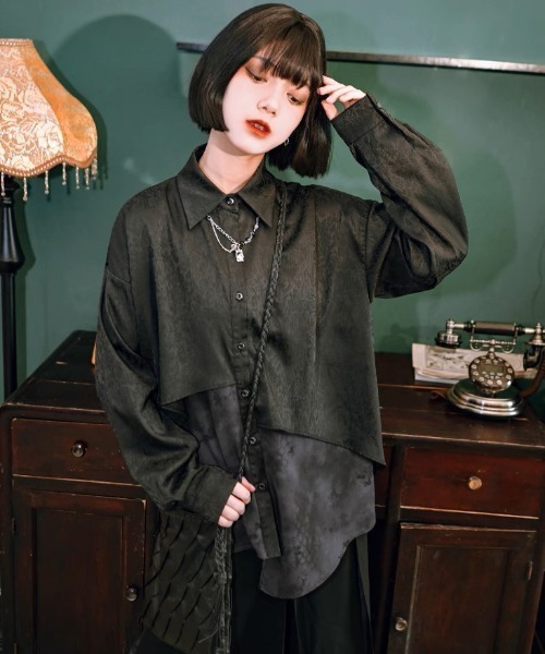 A'GEM9(エージェムナイン)の「『古怪舎/グガイシャ』 /デザインシャツ①(シャツ/ブラウス・レディース・ブラック・L)」の3枚目の写真