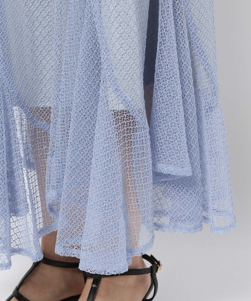 mysty woman(ミスティウーマン)の「メッシュエスカルゴスカート 124761(スカート・レディース・ブラック/ブルー/アイボリー・FREE)」の18枚目の写真