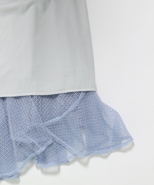 mysty woman(ミスティウーマン)の「メッシュエスカルゴスカート 124761(スカート・レディース・ブラック/ブルー/アイボリー・FREE)」の21枚目の写真
