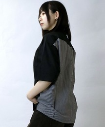 Starting Over | striped shirt switching T-shirt/ストライプ 切り替え Tシャツ(Tシャツ/カットソー)