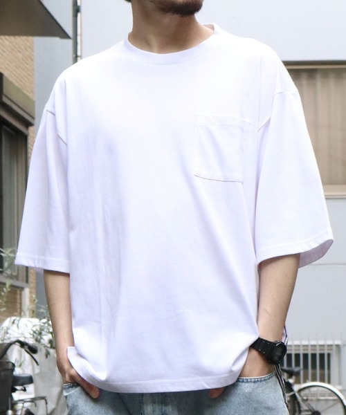 Starting Over(スターティングオーバー)の「striped shirt switching T-shirt/ストライプ 切り替え クルーネック半袖Tシャツ(Tシャツ/カットソー・メンズ・ブラック/ホワイト・M/L/XL)」の15枚目の写真
