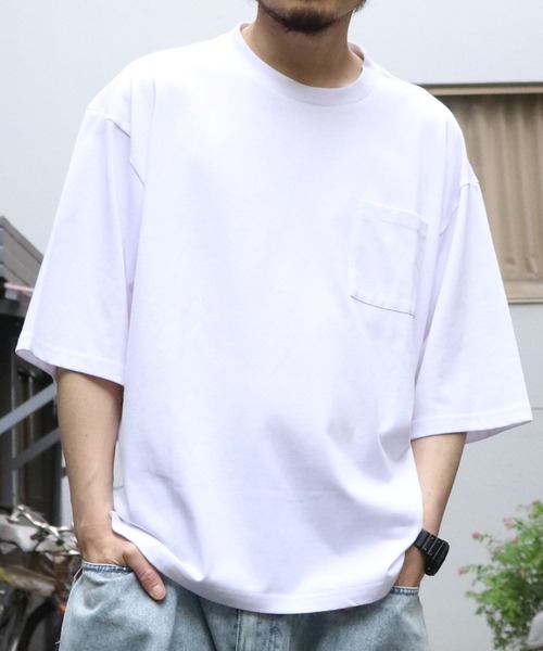 Starting Over(スターティングオーバー)の「striped shirt switching T-shirt/ストライプ 切り替え クルーネック半袖Tシャツ(Tシャツ/カットソー・メンズ・ブラック/ホワイト・M/L/XL)」の16枚目の写真