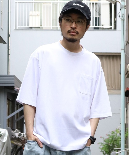 Starting Over(スターティングオーバー)の「striped shirt switching T-shirt/ストライプ 切り替え クルーネック半袖Tシャツ(Tシャツ/カットソー・メンズ・ブラック/ホワイト・M/L/XL)」の21枚目の写真