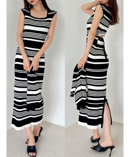 【最終値下げ】RESEXXY リゼクシーバックオープンニットワンピース夏服 リゼクシー RESEXXY バックオープンニットワンピース （MIX