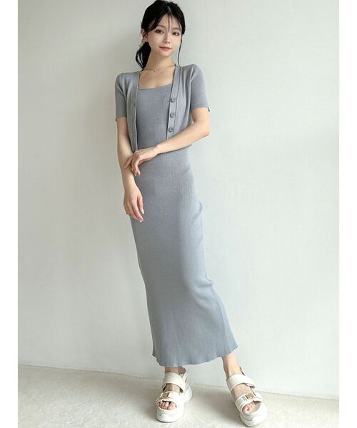 RESEXXY（リゼクシー）の「バックオープンニットワンピース【セットアップ着用可能】（ワンピース・レディース・ブラック/レッド/その他1/ブルー・FREE）」の11枚目の写真