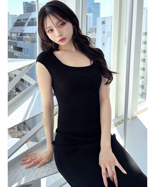 RESEXXY（リゼクシー）の「バックオープンニットワンピース【セットアップ着用可能】（ワンピース・レディース・ブラック/レッド/その他1/ブルー・FREE）」の18枚目の写真