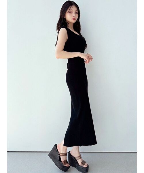 RESEXXY（リゼクシー）の「バックオープンニットワンピース【セットアップ着用可能】（ワンピース・レディース・ブラック/レッド/その他1/ブルー・FREE）」の21枚目の写真