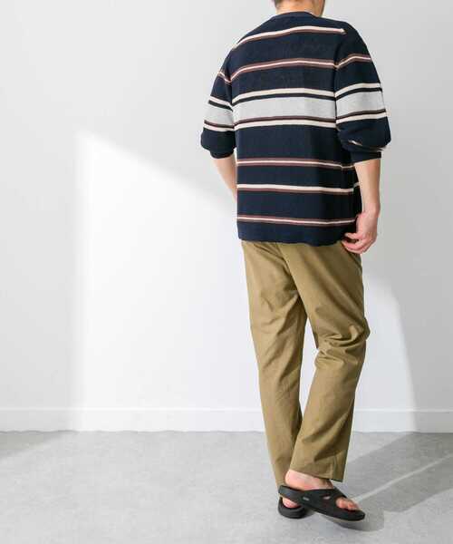 URBAN RESEARCH Sonny Label（アーバンリサーチサニーレーベル）の「マルチボーダーニットカーディガン（カーディガン/ボレロ・メンズ・ネイビー/イエロー/オフホワイト・MEDIUM/LARGE）」の13枚目の写真