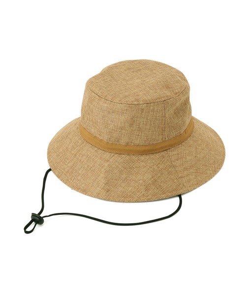 ROPE' PICNIC（ロペピクニック）の「【コカゲル】UVカット/ナチュラルサファリハット（ハット・レディース・ブラック/ベージュ・FREE）」の4枚目の写真