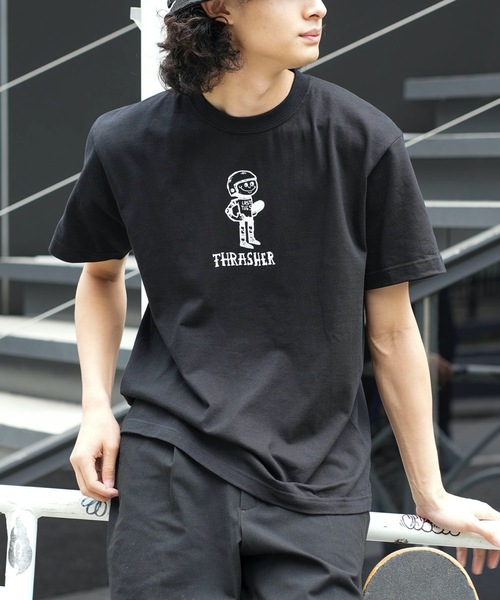 THRASHER(スラッシャー)の「LAST TUES S/S T-SHIRTS/スラッシャーユニセックスデザインストリートグスタイルシルエットプリント半袖カットソー(Tシャツ/カットソー・メンズ・ホワイト/ブラック×ホワイト・MEDIUM/LARGE/X-LARGE/XX-LARGE)」の2枚目の写真