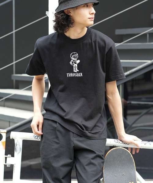 THRASHER(スラッシャー)の「LAST TUES S/S T-SHIRTS/スラッシャーユニセックスデザインストリートグスタイルシルエットプリント半袖カットソー(Tシャツ/カットソー・メンズ・ホワイト/ブラック×ホワイト・MEDIUM/LARGE/X-LARGE/XX-LARGE)」の7枚目の写真