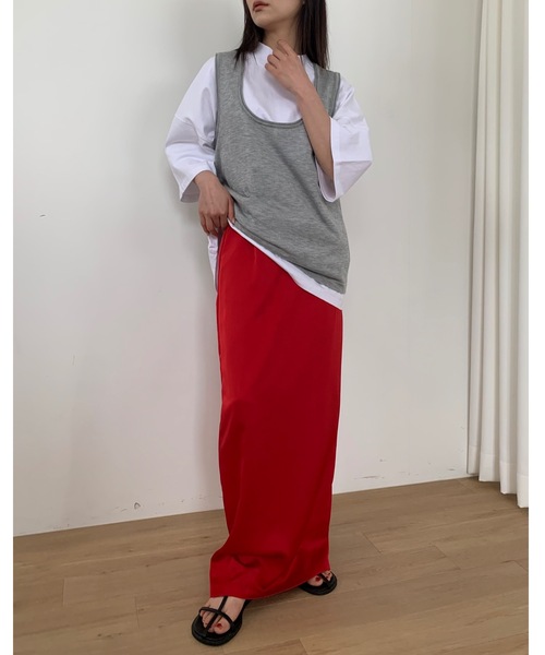 Didot.showroom(ディドット ショールーム)の「【DIDOT.】《 UNISEX 》フルオーバーボトルネックシルケットT(Tシャツ/カットソー・レディース・ブラック/グレー/ホワイト/ベージュ・FREE)」の5枚目の写真