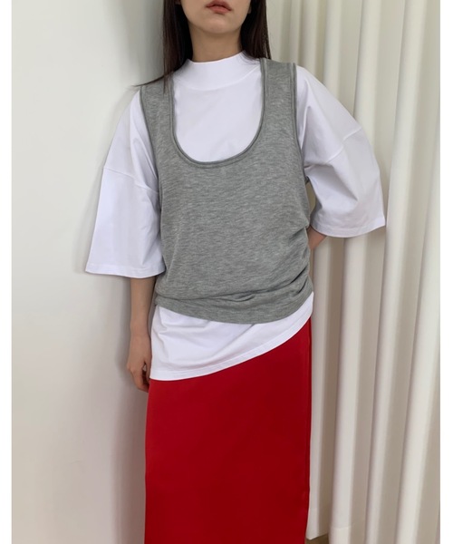 Didot.showroom(ディドット ショールーム)の「【DIDOT.】《 UNISEX 》フルオーバーボトルネックシルケットT(Tシャツ/カットソー・レディース・ブラック/グレー/ホワイト/ベージュ・FREE)」の7枚目の写真