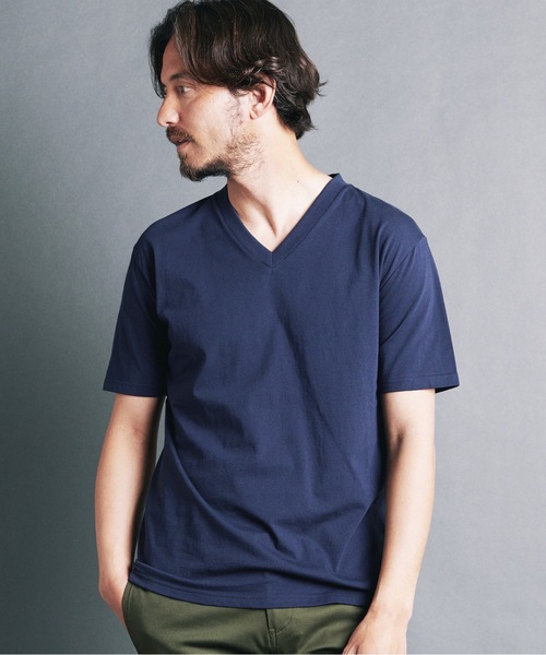 Magine（マージン）の「CTN BASIC V/N TEE S/S:コットン ベーシック　 Vネック 半袖 Tシャツ（Tシャツ/カットソー・メンズ・ホワイト/オリーブ/ブラック/ネイビー・44/48/46）」の10枚目の写真