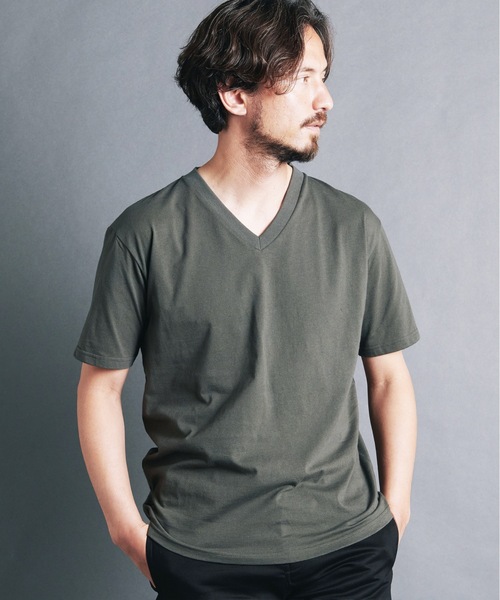 Magine（マージン）の「CTN BASIC V/N TEE S/S:コットン ベーシック　 Vネック 半袖 Tシャツ（Tシャツ/カットソー・メンズ・ホワイト/オリーブ/ブラック/ネイビー・44/48/46）」の6枚目の写真