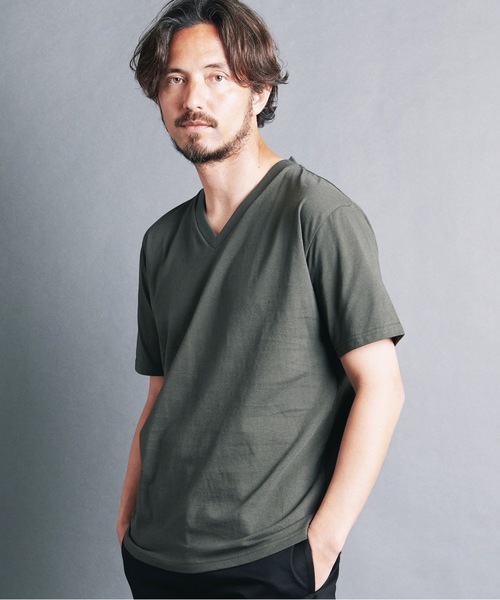 Magine（マージン）の「CTN BASIC V/N TEE S/S:コットン ベーシック　 Vネック 半袖 Tシャツ（Tシャツ/カットソー・メンズ・ホワイト/オリーブ/ブラック/ネイビー・44/48/46）」の7枚目の写真