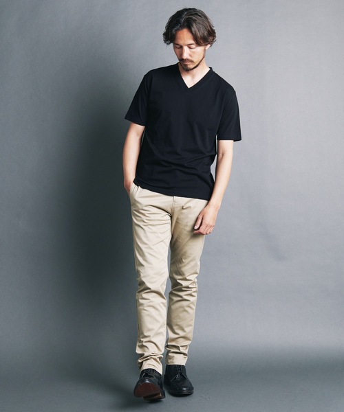 Magine（マージン）の「CTN BASIC V/N TEE S/S:コットン ベーシック　 Vネック 半袖 Tシャツ（Tシャツ/カットソー・メンズ・ホワイト/オリーブ/ブラック/ネイビー・44/48/46）」の22枚目の写真