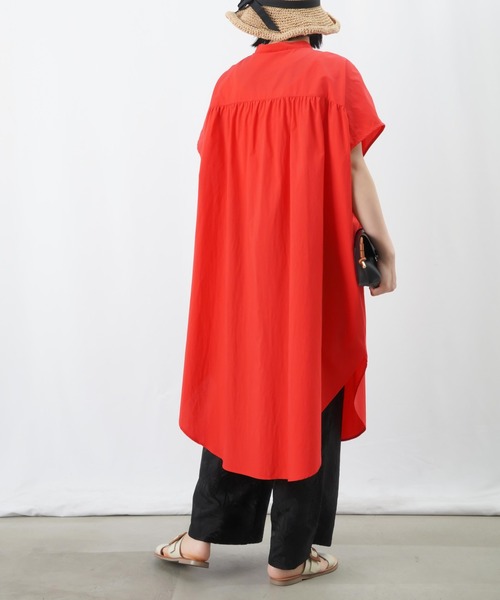 LUCA/LADY LUCK LUCA(ルカ/レディラックルカ)の「LC/LLL 前後ギャザーワンピース / フレンチスリーブ2wayシャツワンピース(シャツワンピース・レディース・ブラック/レッド/オフホワイト・FREE)」の16枚目の写真