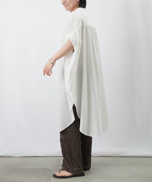 LUCA/LADY LUCK LUCA(ルカ/レディラックルカ)の「LC/LLL 前後ギャザーワンピース / フレンチスリーブ2wayシャツワンピース(シャツワンピース・レディース・ブラック/レッド/オフホワイト・FREE)」の19枚目の写真