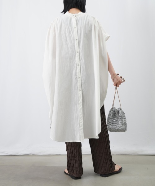 LUCA/LADY LUCK LUCA(ルカ/レディラックルカ)の「LC/LLL 前後ギャザーワンピース / フレンチスリーブ2wayシャツワンピース(シャツワンピース・レディース・ブラック/レッド/オフホワイト・FREE)」の11枚目の写真