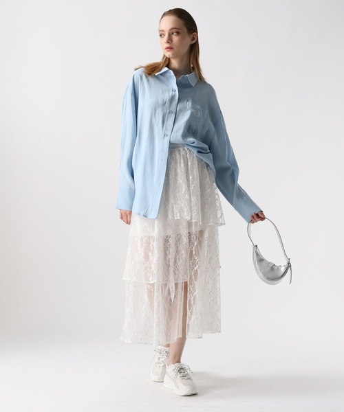 FOREVER 21（フォーエバー トゥエンティーワン）の「【2024SS】シアーカラーシャツ（シャツ/ブラウス・レディース・ブラウン/ピンク/オフホワイト/ブルー・FREE）」の19枚目の写真