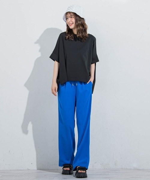 VICKY(ビッキー)の「【着回し抜群】オーバーサイズTシャツ≪洗濯機で洗える≫(Tシャツ/カットソー・レディース・ブラック/ホワイト・M)」の21枚目の写真
