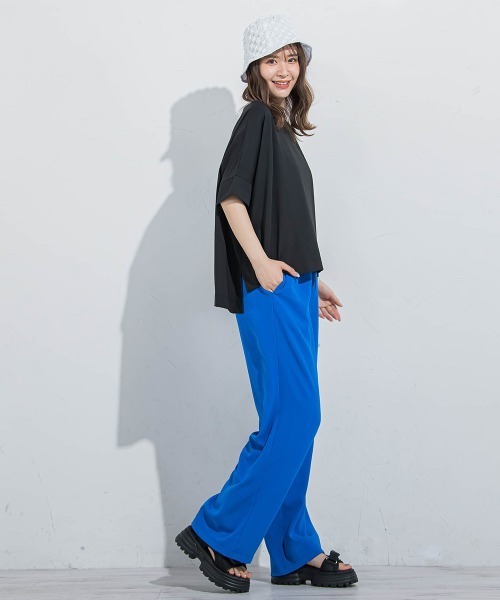 VICKY(ビッキー)の「【着回し抜群】オーバーサイズTシャツ≪洗濯機で洗える≫(Tシャツ/カットソー・レディース・ブラック/ホワイト・M)」の18枚目の写真