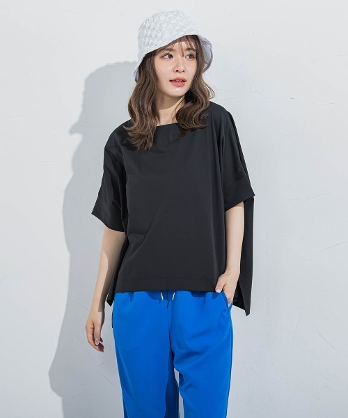 VICKY(ビッキー)の「【着回し抜群】オーバーサイズTシャツ≪洗濯機で洗える≫(Tシャツ/カットソー・レディース・ブラック/ホワイト・M)」の17枚目の写真
