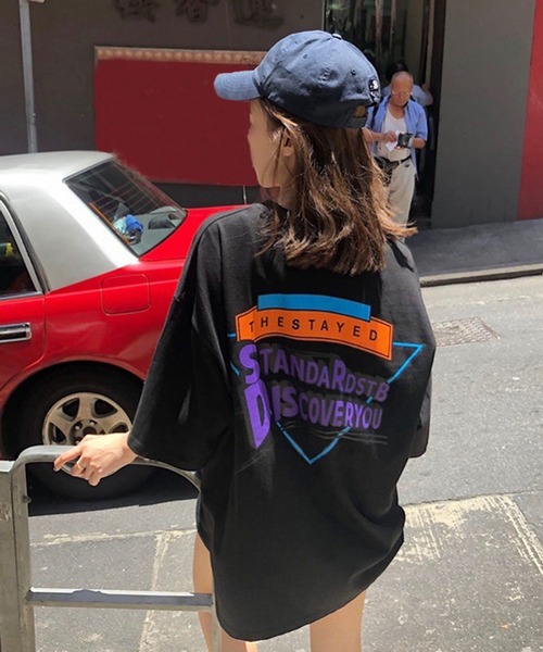 Teem Store(チームストア)の「オーバーシルエット BIGロゴプリント Tシャツ(Tシャツ/カットソー・レディース・ホワイト/ブラック・M/XL/L)」の6枚目の写真