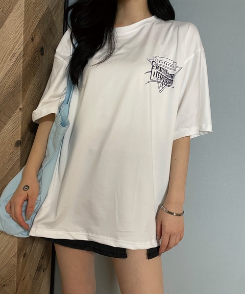 Teem Store(チームストア)の「オーバーシルエット BIGロゴプリント Tシャツ(Tシャツ/カットソー・レディース・ホワイト/ブラック・M/XL/L)」の10枚目の写真