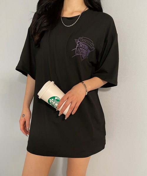 Teem Store(チームストア)の「オーバーシルエット BIGロゴプリント Tシャツ(Tシャツ/カットソー・レディース・ホワイト/ブラック・M/XL/L)」の13枚目の写真