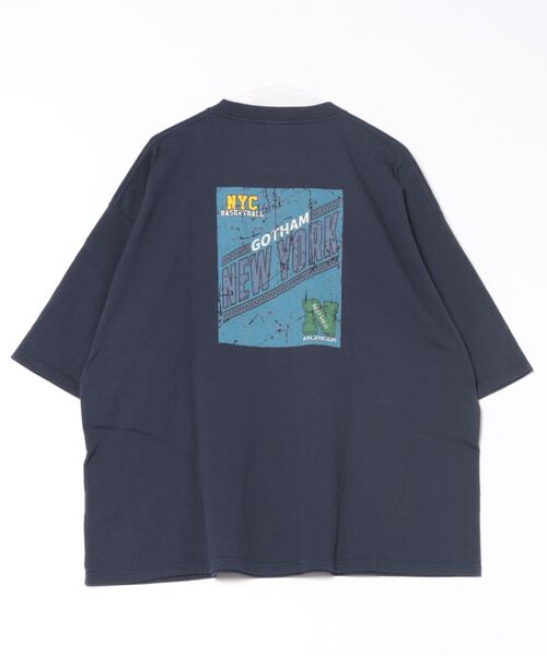 NO NEED(ノーニード)の「【NUTMEG/ナツメグ】N.Y.Cプリント 7.0oz ヘビーウェイトBIG Tシャツ(Tシャツ/カットソー・メンズ・ブラック/ホワイト/ネイビー・LL/L/M)」の3枚目の写真